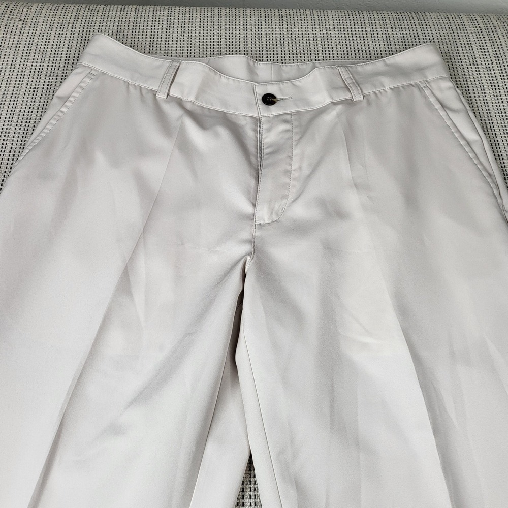 Adidas Climalite Pants Mens 34x30 Beige Golf Lightweight Performance Khakis
